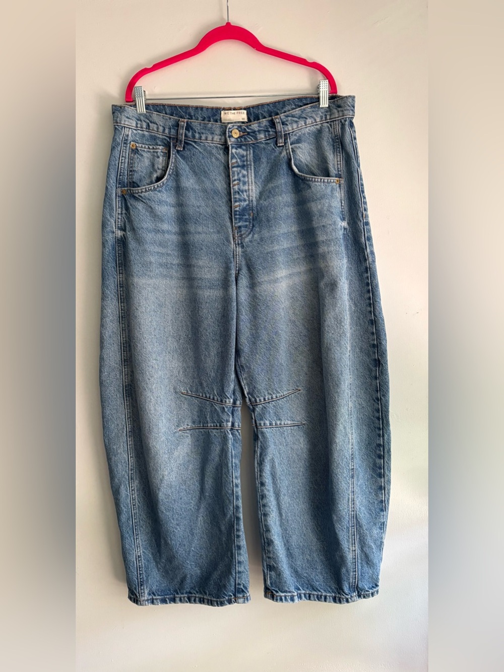 We The Free Light Blue High-Rise Relaxed Jeans